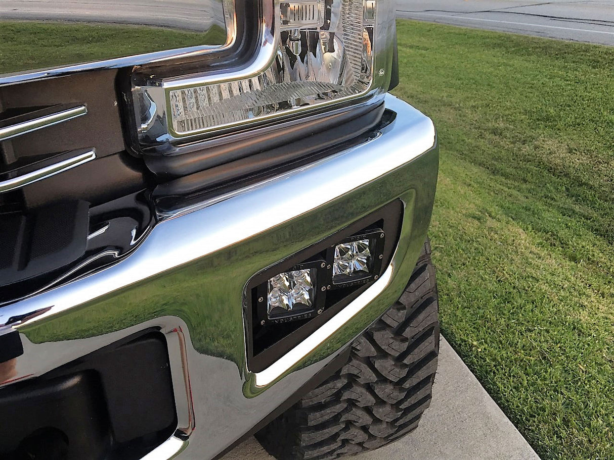KD Fabworks 2017-2019 Ford Super Duty F-250/F-350 Dual Rigid D-Series/Baja Design Squadron Mounts