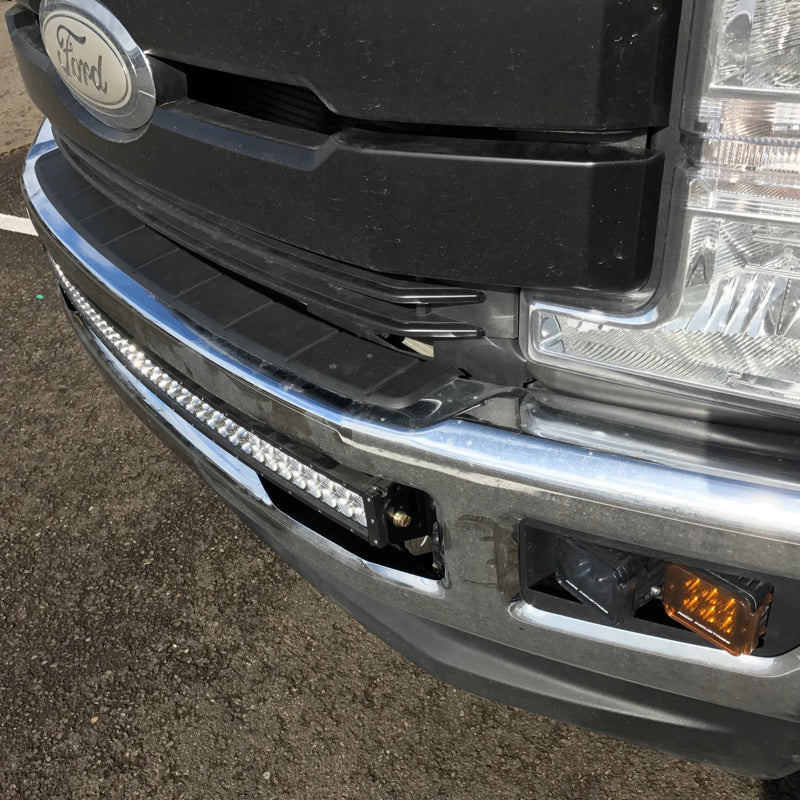 KD Fabworks 2017-2022 Ford Super Duty F-250/F-350 Bumper Brackets for curved 40"-42” LED light bars