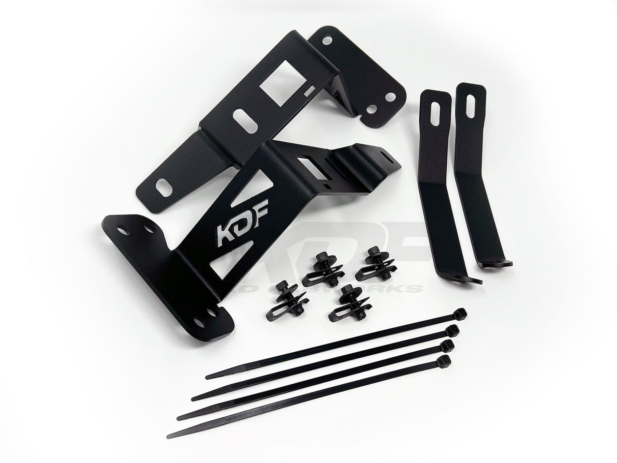 KD Fabworks 2020-2022 Ford Super Duty F-250/F-350 Dual Light Mount WITH OEM LED Foglights FOR DIODE DYNAMICS
