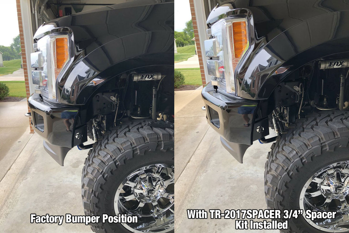 KD Fabworks 2017-2025 Ford Super Duty F-250/F-350 3/4'' Front Bumper Spacer kit
