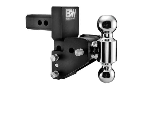 BW Tow & Stow Adjustable Ball Mount - GM MultiPro/ MultiFlex 2" Shank
