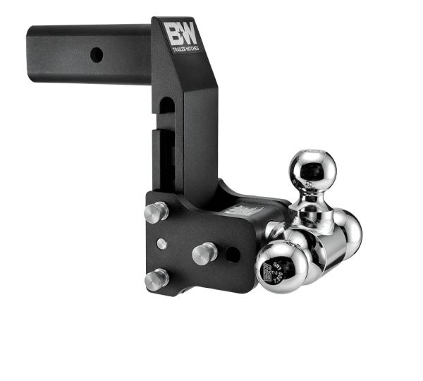 BW Tow & Stow Adjustable Ball Mount - GM MultiPro/ MultiFlex 2.5" Shank