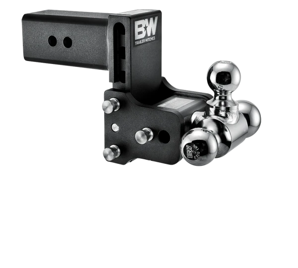 BW Tow & Stow Adjustable Ball Mount - Standard 3" Shank