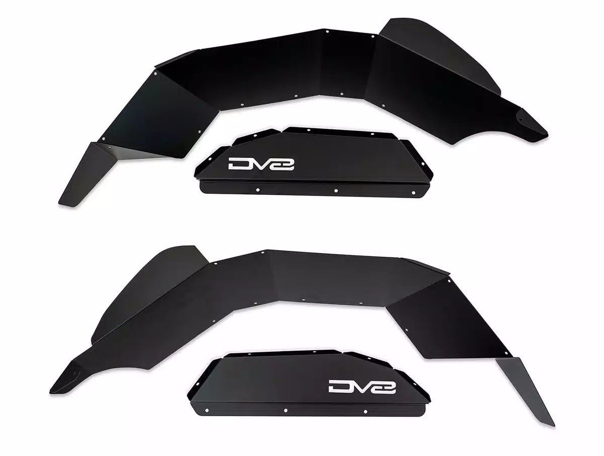DV8 Offroad 20-24 Jeep Gladiator JT Rear Inner Fender Liners - Satin Black
