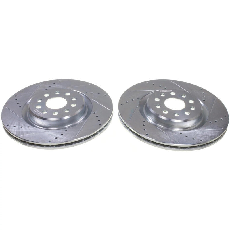 Power Stop 22-24 Jeep Grand Cherokee Front Drilled & Slotted Rotor - Pair