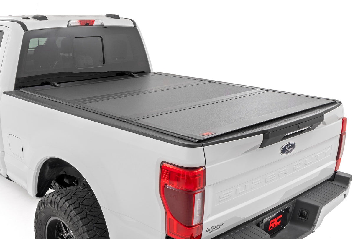 Hard Tri-Fold Flip Up Bed Cover | 6'10" Bed | Ford F-250/F-350 Super Duty (17-26)