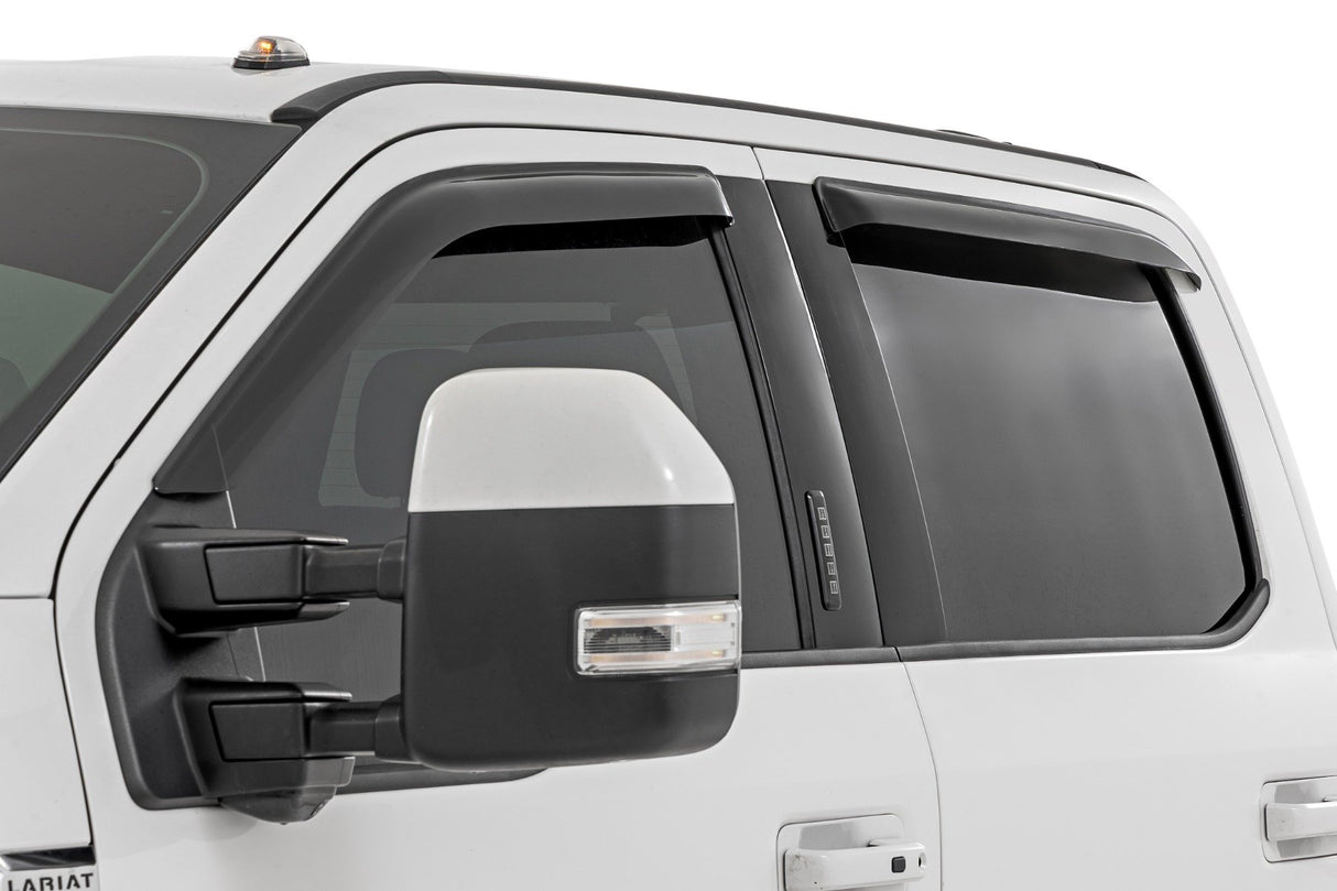 Side Window Deflectors | Tape On Rain Guard | Ford F-150 (17-25)/F-250 (15-26)