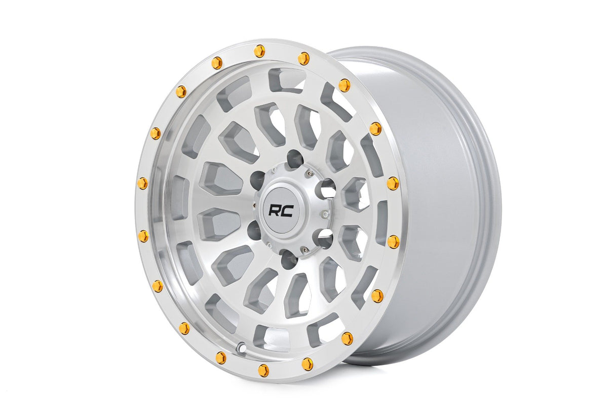 Rough Country 87 Series Wheel | Simulated Beadlock | Full Machine | 17x8.5 | 6x5.5 | +0mm