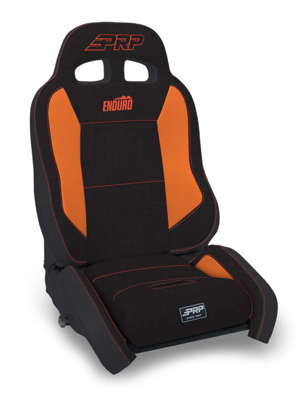 PRP EnduroCrawl Reclining Suspension Seat - Black/Orange Tweed - Passenger