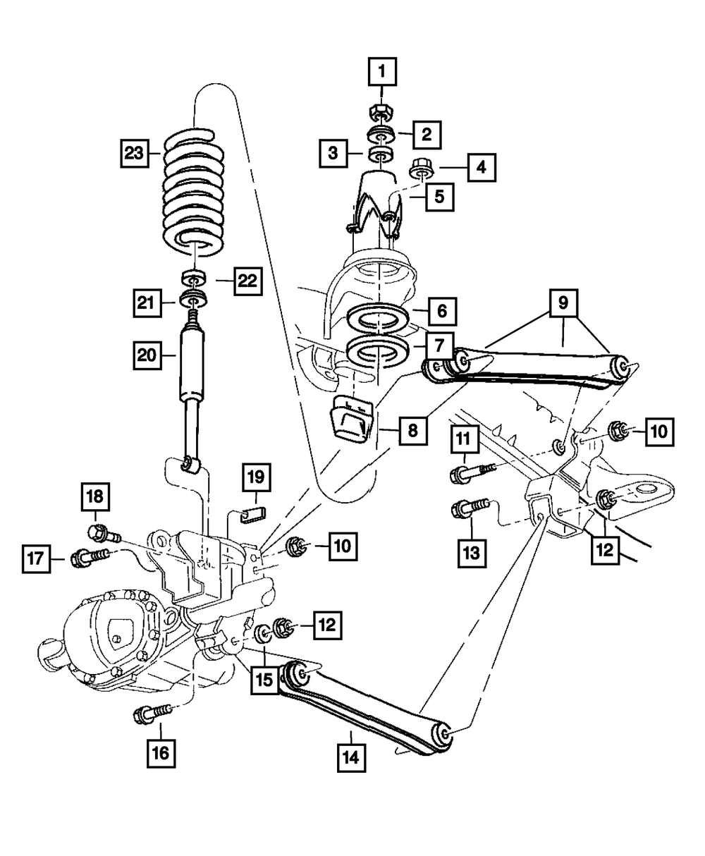 Hex Flange Head Bolt, Mounting - Mopar (6502963)