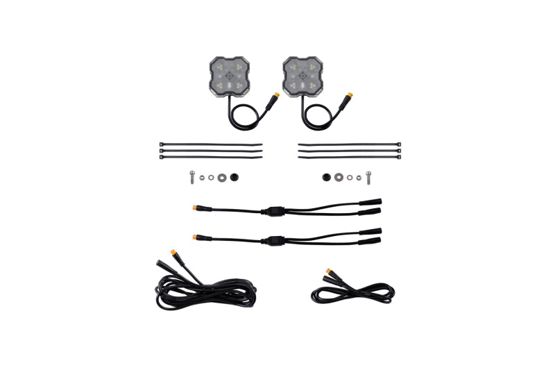 Diode Dyamics Rock Light - Red/White - M8 Add-On 2-Pack