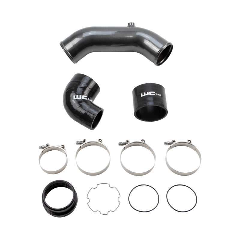 Wehrli 2017+ Ford 6.7L Power Stroke 3.in Cold Side Intercooler Pipe - Candy Teal