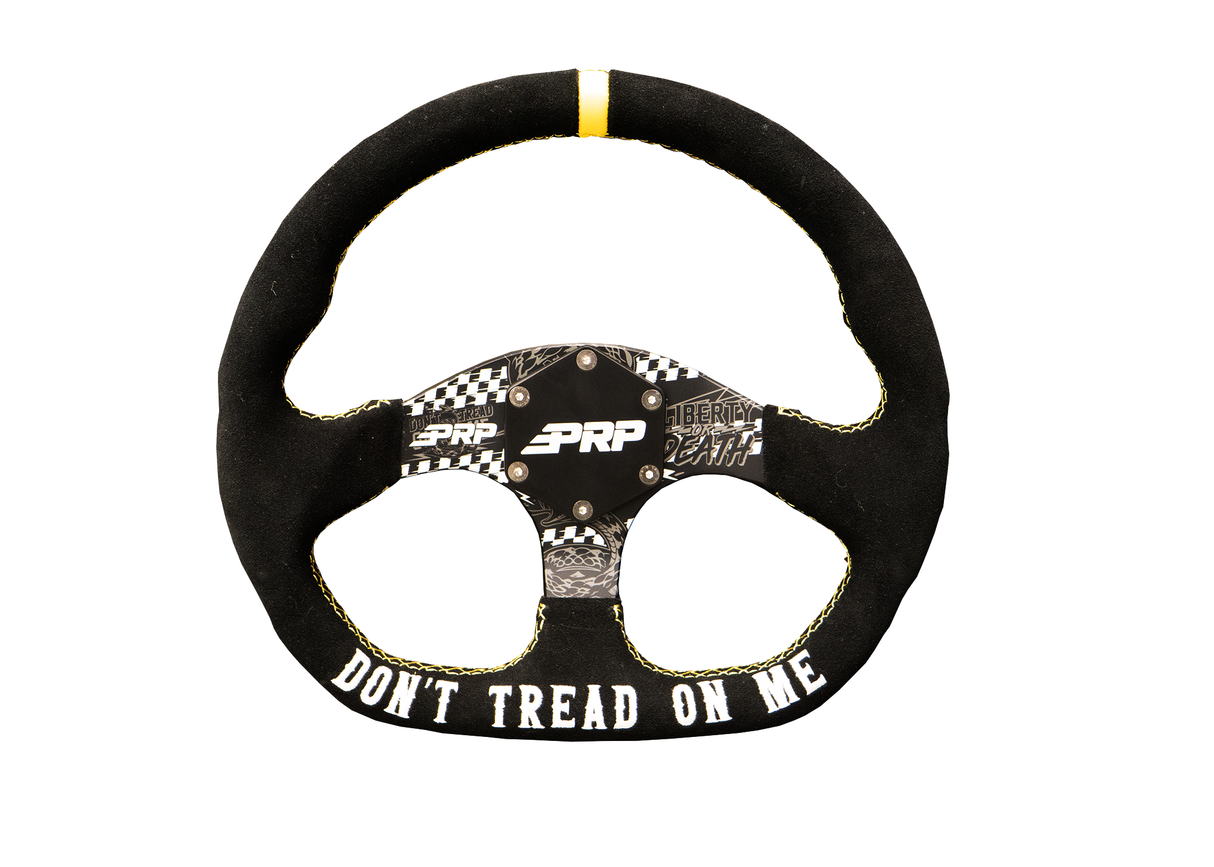 PRP Don’t Tread on Me Comp-R Suede Steering Wheel (D-Shaped)