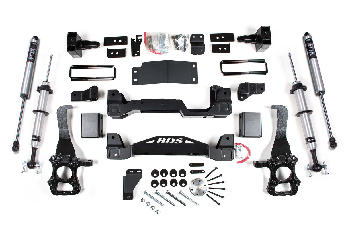 2015-2020 Ford F-150 4WD 6-Inch Lift Kit - FOX 2.0 IFP Strut - 5 Inch Block Kit