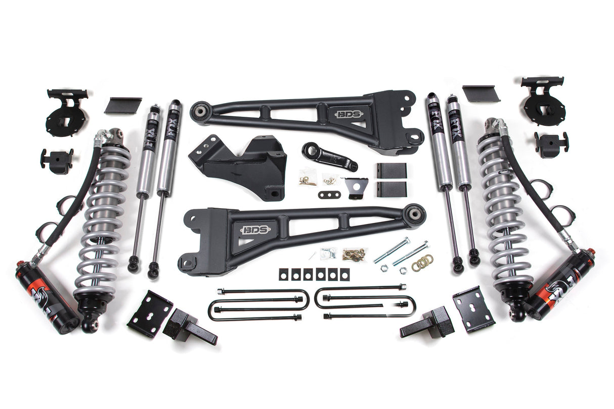 4-Inch Lift Kit w/ Radius Arm - FOX 2.5 Performance Elite Coil-Over Conversion for 2011-2016 Ford F-250/F-350 Super Duty 4WD Diesel - Leaf Springs
