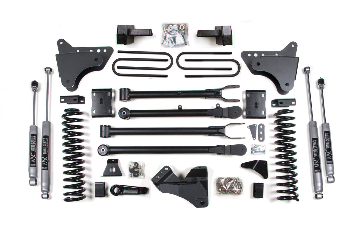 4-Inch Lift Kit w/ 4-Link for 2011-2016 Ford F-250/F-350 Super Duty 4WD Gas - Block Kit