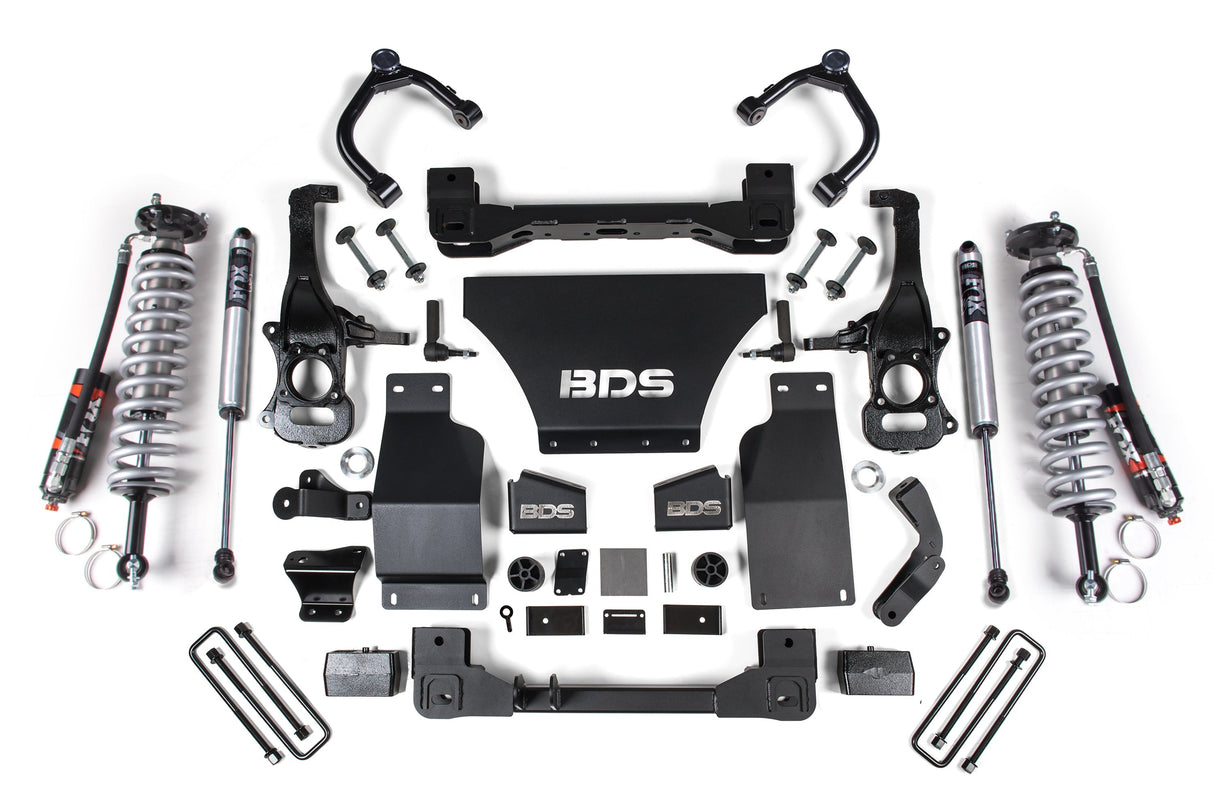 2.5 Inch Lift Kit - FOX 2.5 Performance Elite Coil-Over for 2019-2024 Chevy Trail Boss + GMC AT4 1500 4WD Gas - FOX 2.5 Performance Series