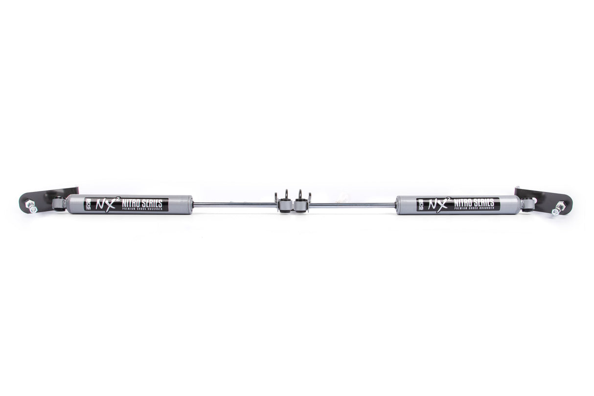 Dual Steering Stabilizer Kit w/ NX2 Shocks for 1999-2006 Chevy Silverado & GMC Sierra 1500 4WD