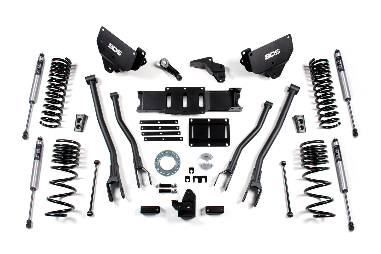 5.5-Inch Lift Kit w/ 4-Link for 2014-2018 Dodge Ram 2500 4WD Gas - FOX 2.0 Performance Series