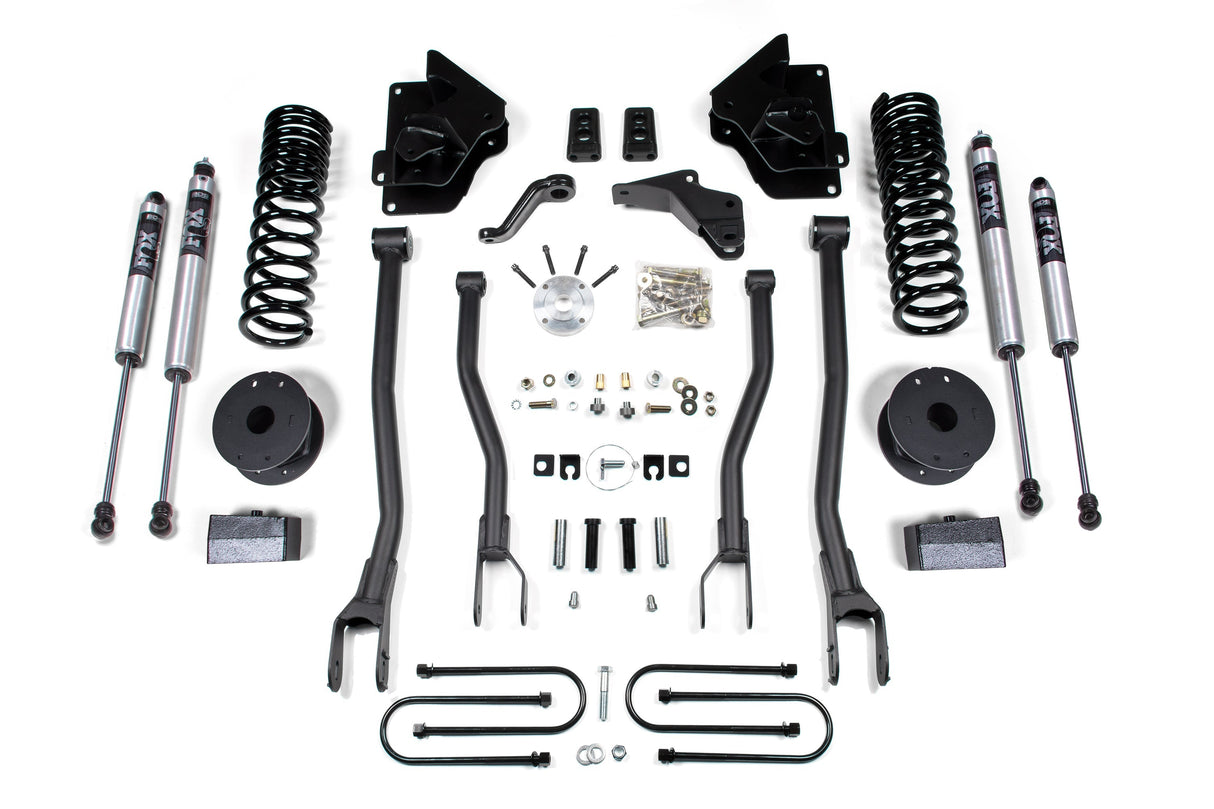4-Inch Lift Kit w/ 4-Link for 2013-2018 Dodge Ram 3500 w/ Rear Air Ride 4WD Gas - NX2 Nitro Series