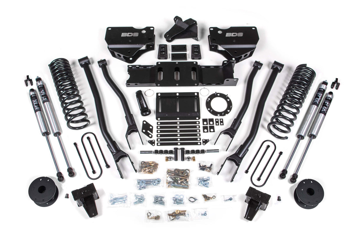 6-Inch Lift Kit w/ 4-Link for 2019-2024 Dodge Ram 3500 w/ Rear Air Ride 4WD Diesel - 6 Bolt