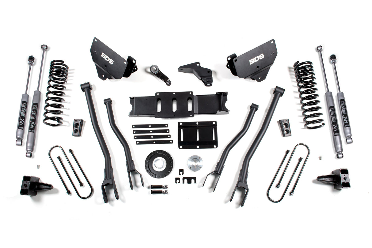 6-Inch Lift Kit w/ 4-Link for 2013-2018 Dodge Ram 3500 4WD Diesel - 4 Inch Block Kit
