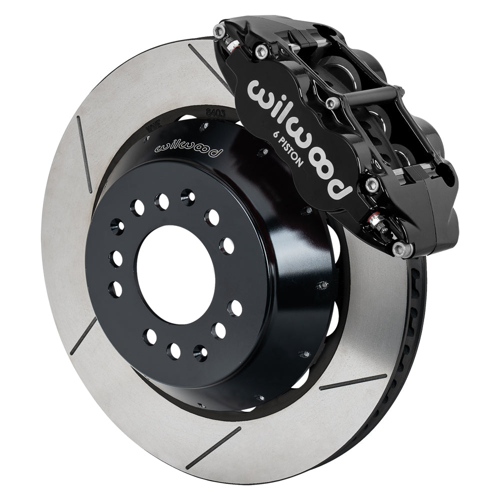Wilwood Narrow Superlite 6R Front Kit 14.00in Slotted Rotors - Black
