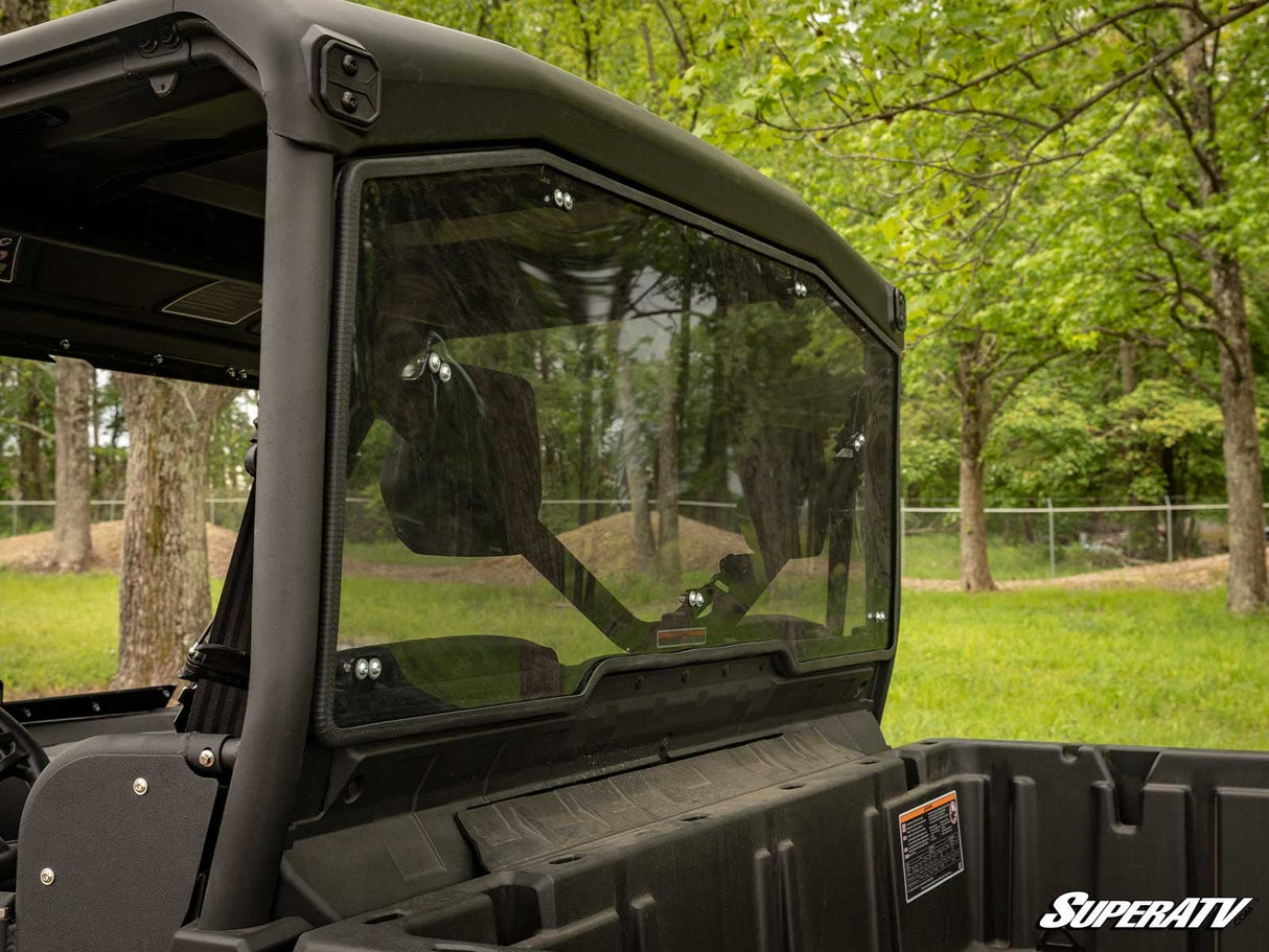 SuperATV Can-Am Defender Rear Windshield-No Print/Light Tint Scratch Resistant