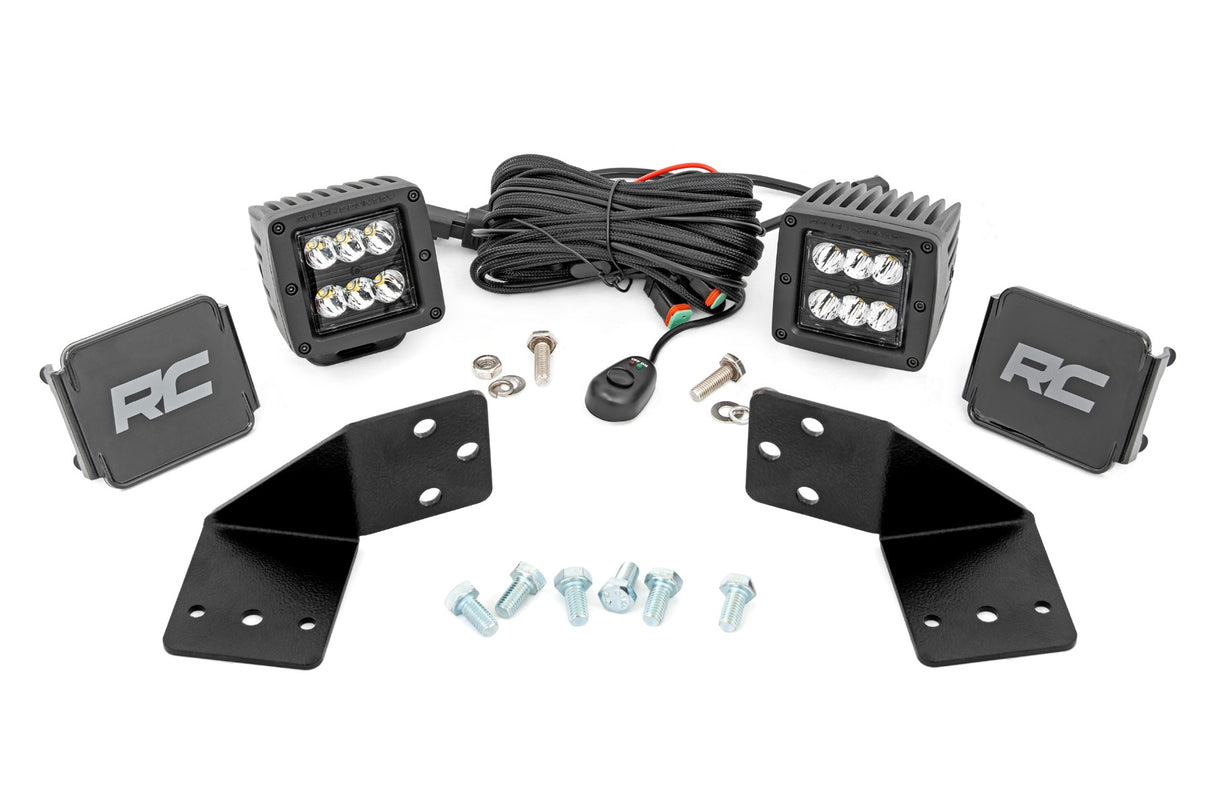 LED Light Kit | Rear Mount | 2" Black Pair | CFMOTO UFORCE 1000