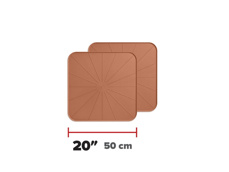 WeatherTech Project Mats 20in. Square - Terracotta (2pc Set)