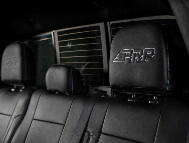 PRP 12-14 Ford Raptor Rear Bench Seat Covers- Black with Silver Stitch
