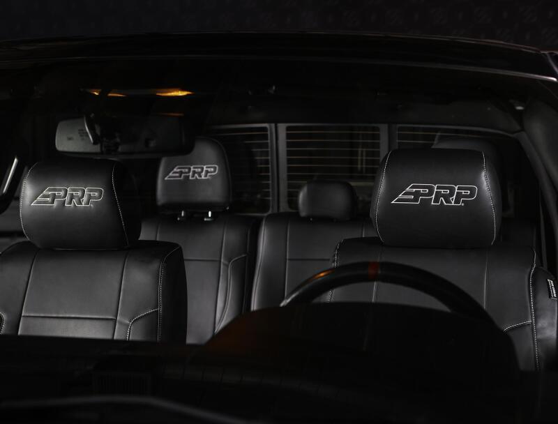 PRP 12-14 Ford Raptor Rear Bench Seat Covers- Black with Silver Stitch