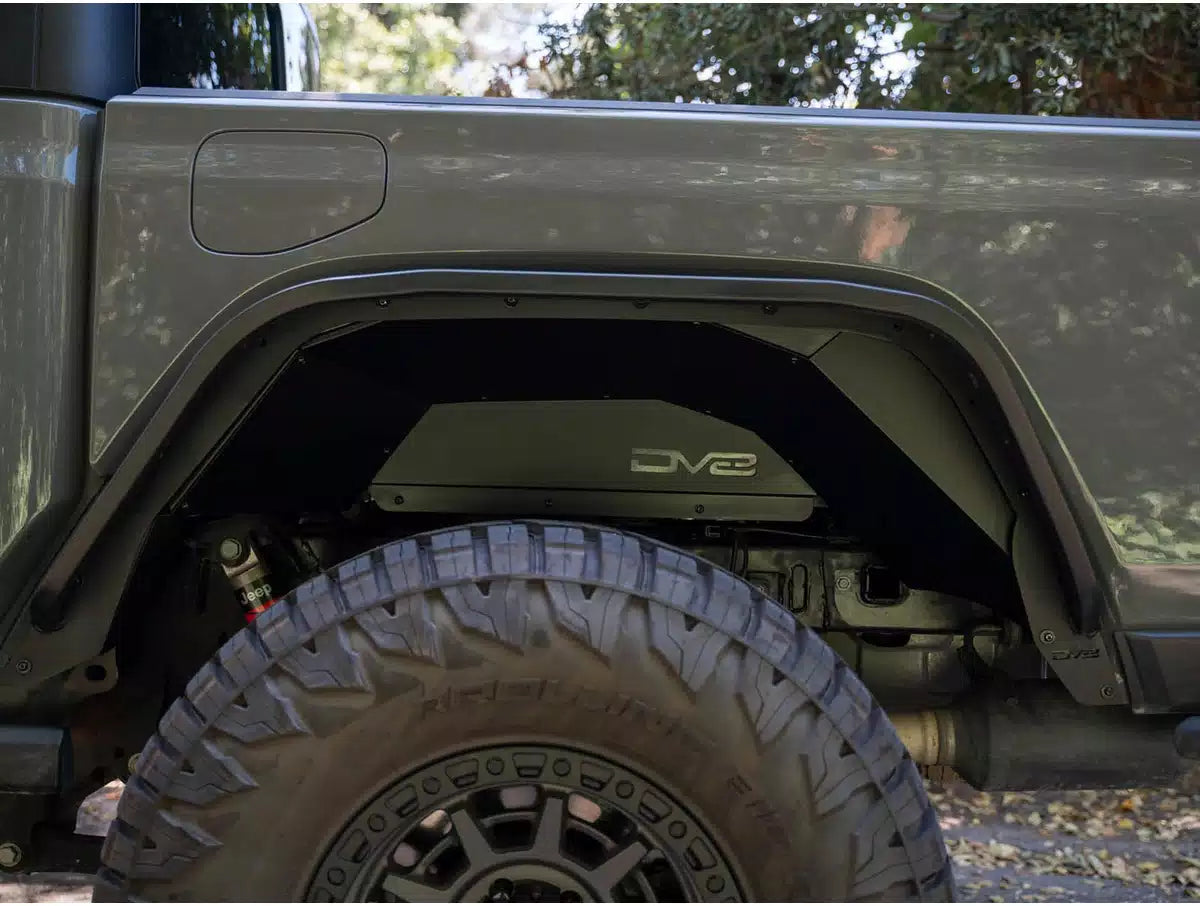 DV8 Offroad 20-24 Jeep Gladiator JT Rear Inner Fender Liners - Satin Black