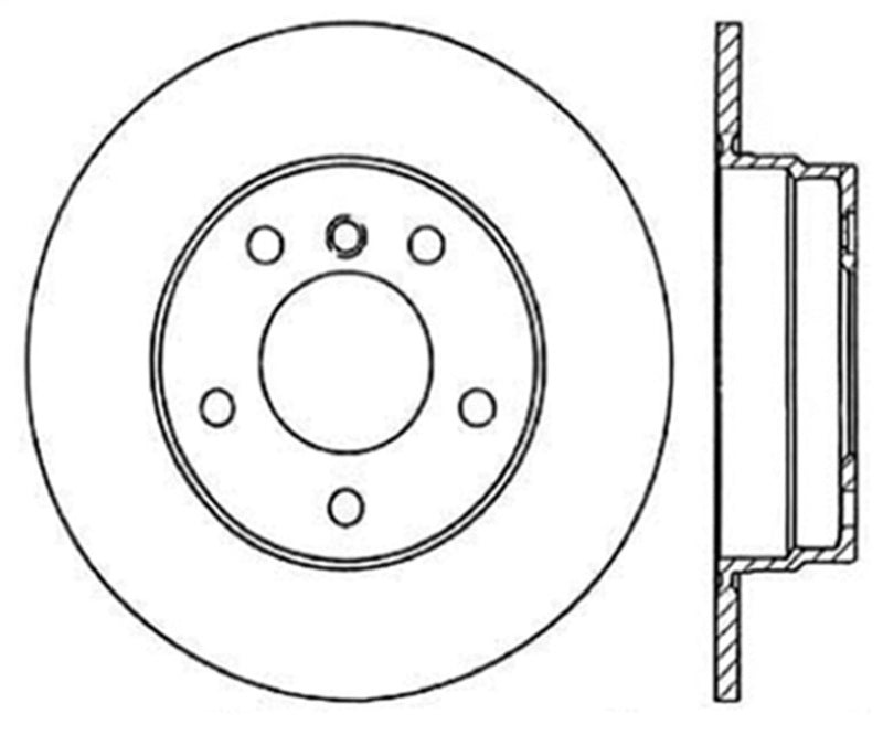 Stoptech 92-99 BMW 318i Cryo Sport Slot Rear Right Brake Rotor