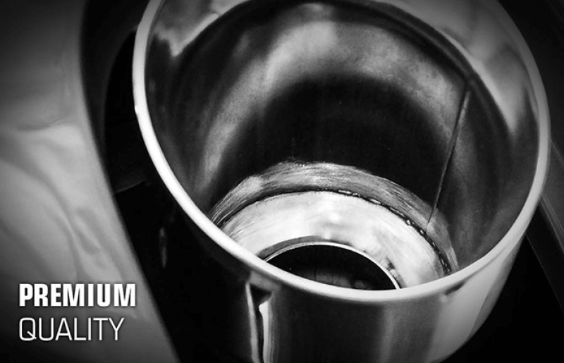 MagnaFlow Tip Black Coated w/ Clamp Single Wall Round Outlet 4in Diameter 3in Inlet 12in Length