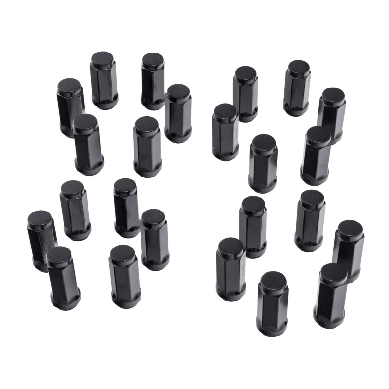 Rugged Ridge Wheel Lock Nut Set 24 Black M14-1.5 for Jeep Wrangler/Gladiator