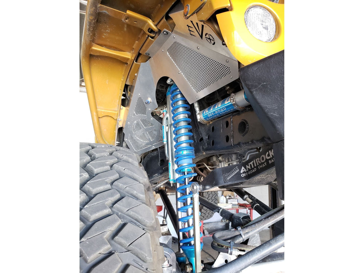 EVO MFG 2007-2018 Jeep Wrangler JK FRONT DOUBLE THROWDOWN KING COILOVER BYPASS SYSTEM (AFTERMARKET AXLES )
