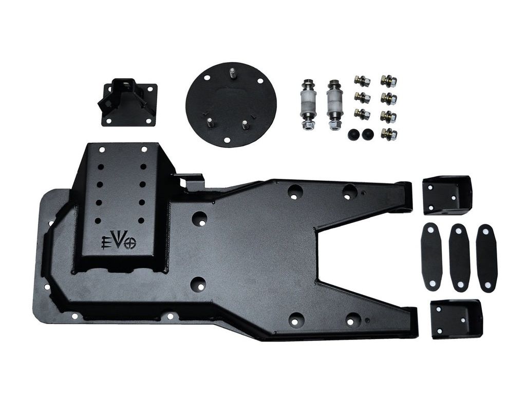 EVO MFG Pro Series Hinged Gate Tire Carrier For JK/JKU Black Powdercoated