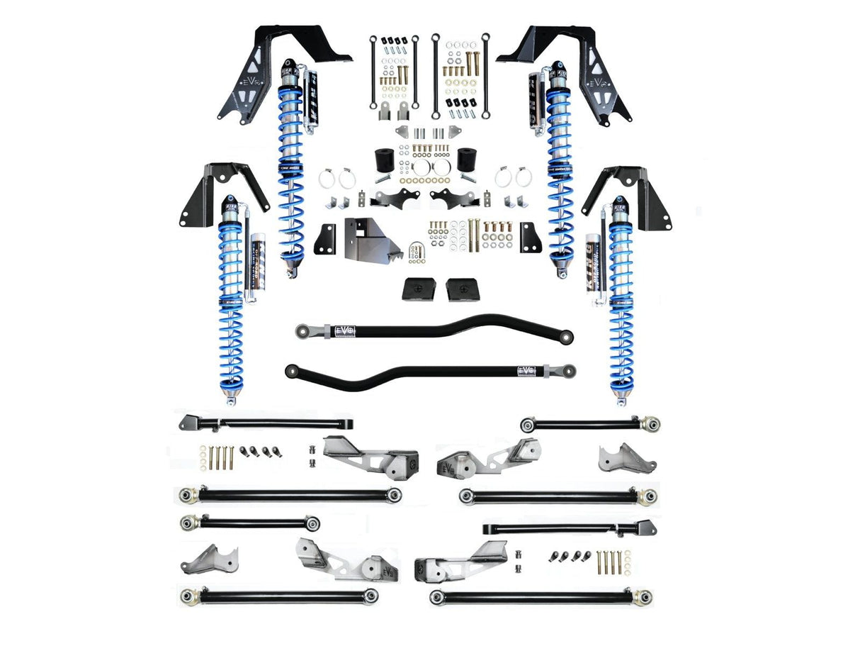 EVO MFG 2018-2024 Jeep Wrangler JL GAS 3-5 INCH LIFT KING 2.5 INCH COILOVER PRO SUSPENSION SYSTEMS