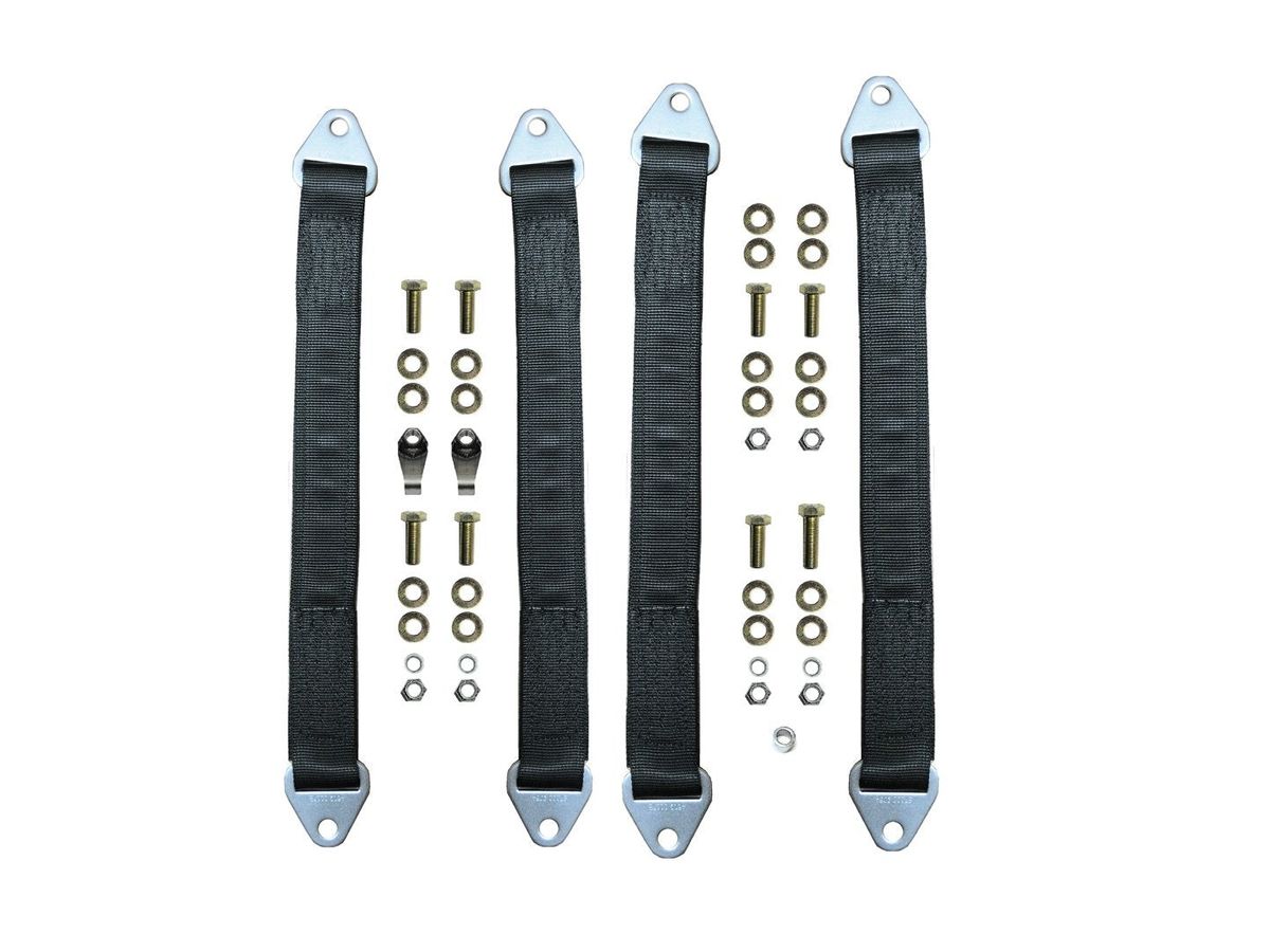 EVO MFG 2018-2024 Jeep Wrangler JL C O LIMIT STRAP KIT, FRONT AND REAR SET