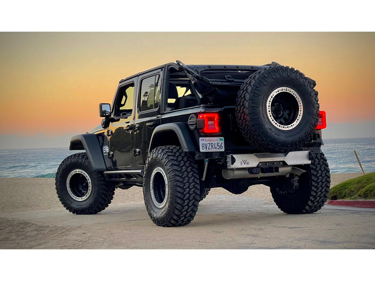 EVO MFG 2018-2024 Jeep Wrangler JL Body License Plate Mount Holder, Left Side Black