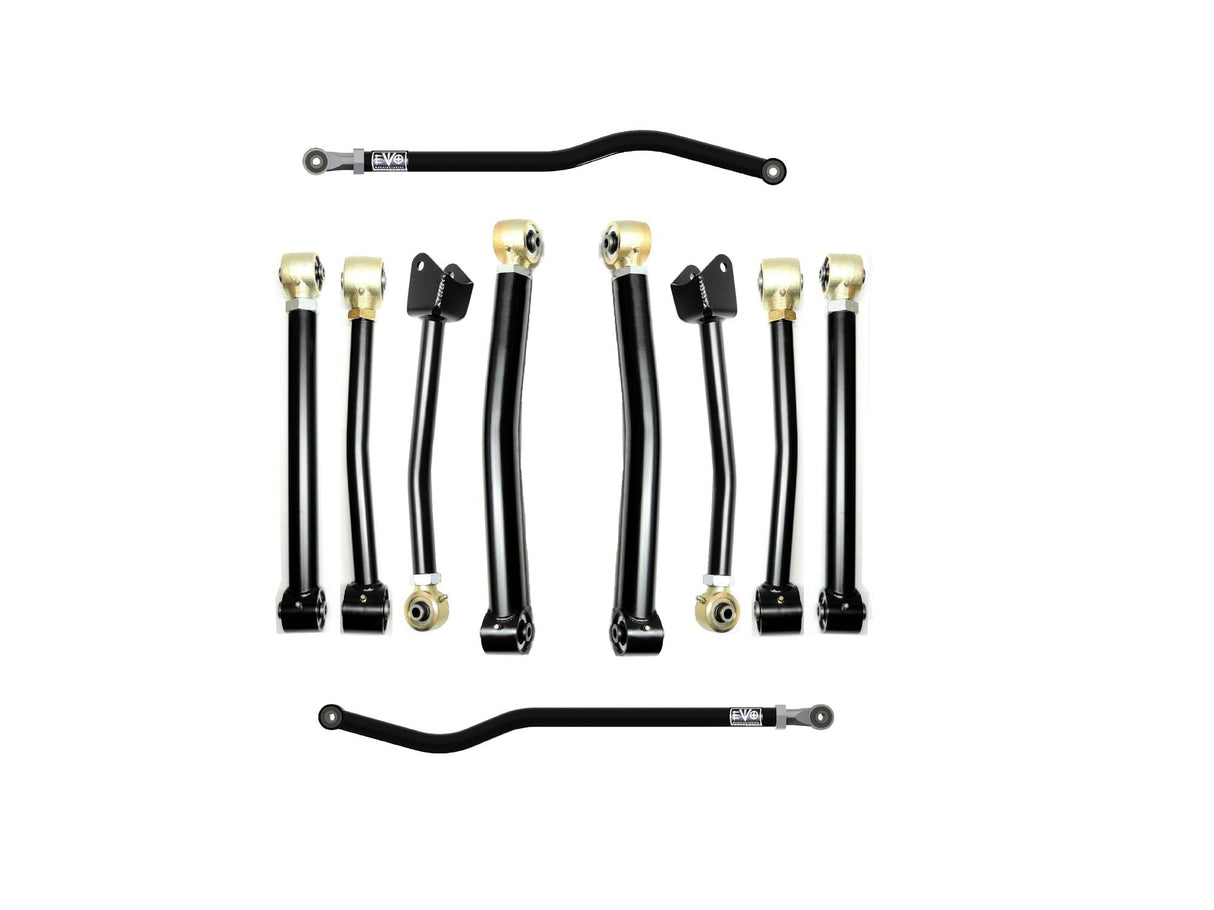 EVO MFG 2018-2024 Jeep Wrangler JL Enforcer PLUS Arm Set. All 8 Adjustable Control Arms