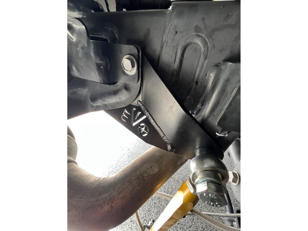EVO MFG 2020-2024 Jeep Gladiator JT Rear Swaybar Frame Tab Stiffener Gusset PAIR BLACK