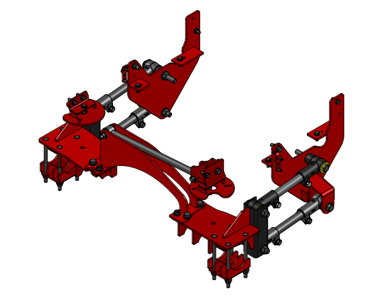 Kelderman 2011-2016 Ford F-250/350 4X4 4-Link Rear Air Suspension Bare Steel