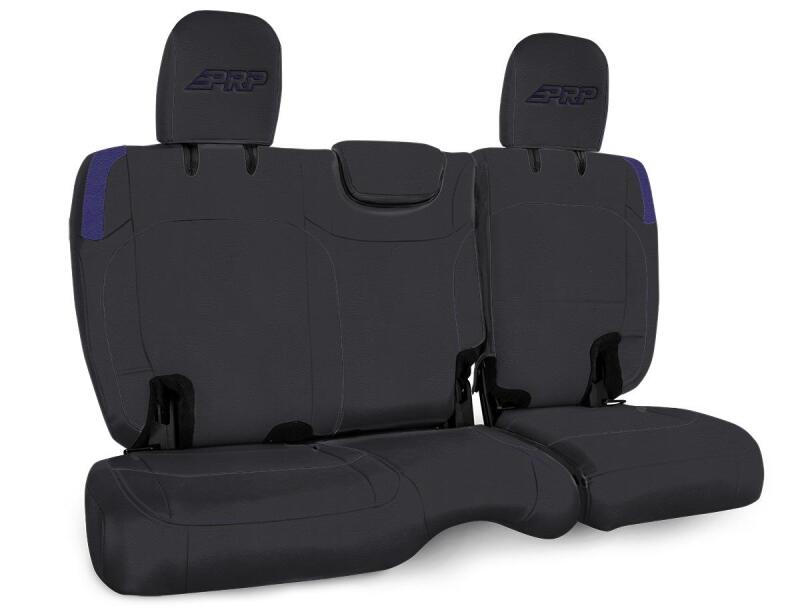 PRP Jeep Wrangler JL Rear Bench Covers - 2 door - Black/Purple