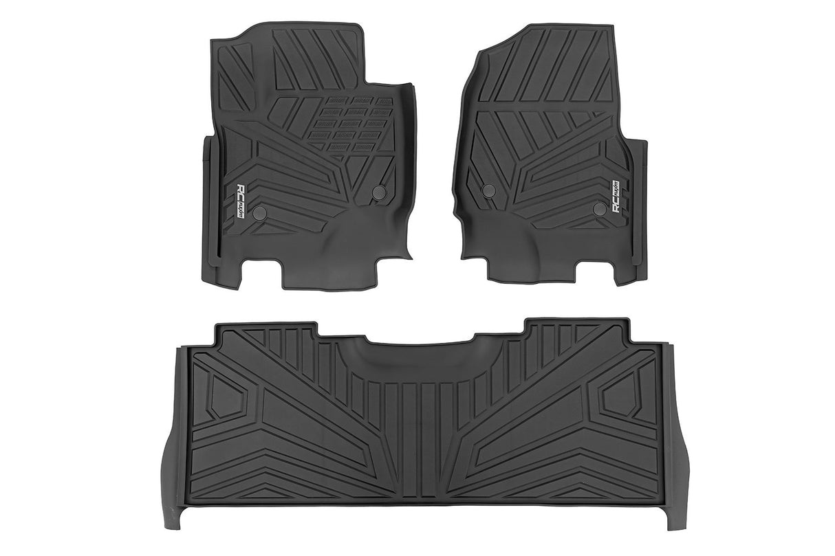 Flex-Fit Floor Mats | Front and Rear | Ford F-250/F-350 Super Duty (17-26)