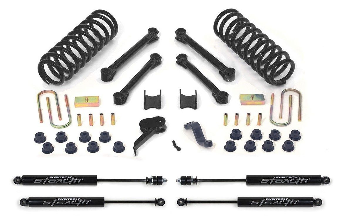 Fabtech 03-08 Dodge 2500/3500 4WD Diesel 4.5in Perf. System w/Stealth Shocks
