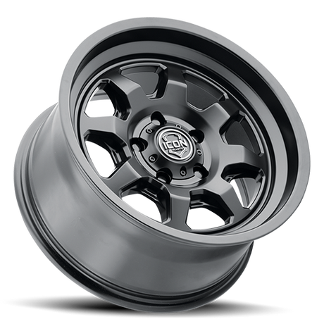 ICON Nuevo 17 X 8.5 6 X 5.5 0mm Offset 4.75in BS Satin Black