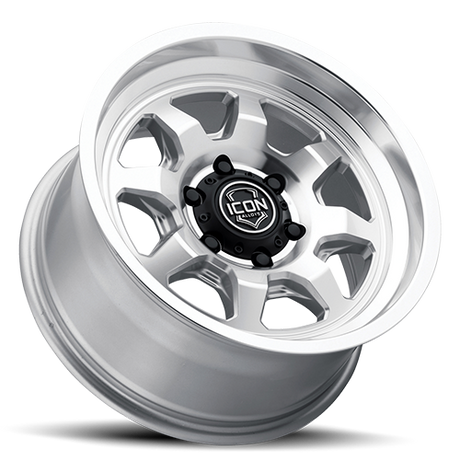ICON Nuevo 17 X 8.5 5 X 5 6mm Offset 4.5in BS Silver Machined