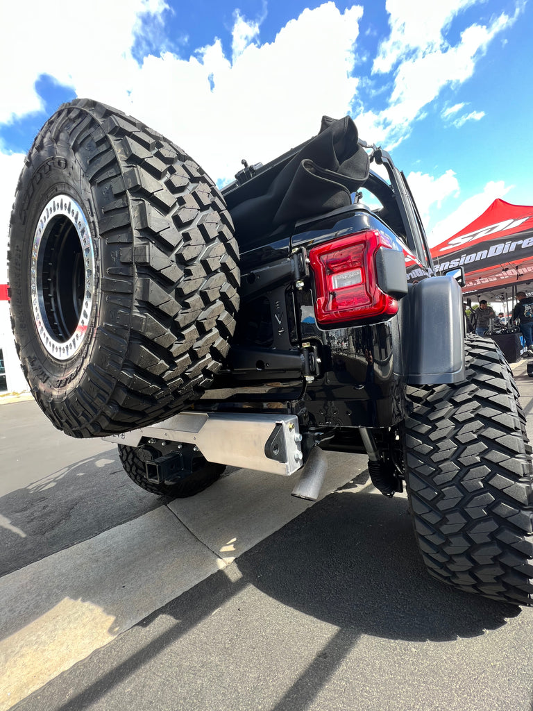 EVO MFG Jeep Wrangler JL/JLU Fascia w/ D Ring Shackle Rear Bumper Delete, Aluminum